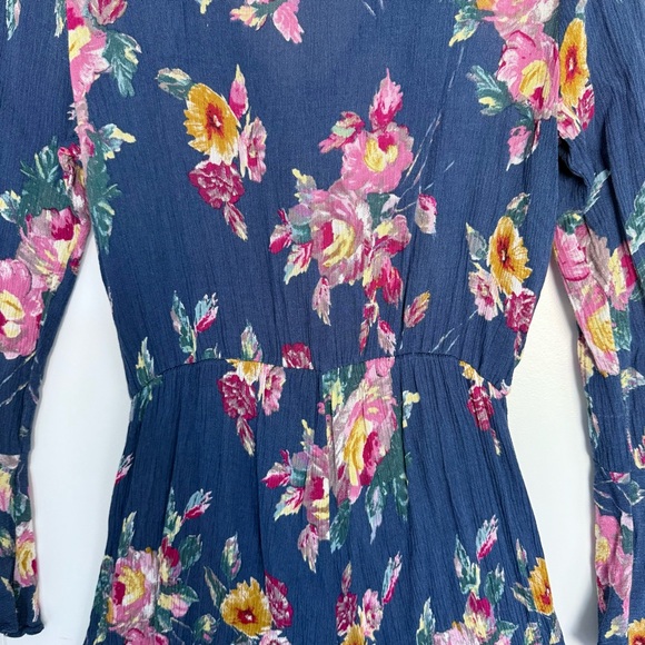 Newbury Kustom Floral Blue Women's Romper - Picture 5 of 8